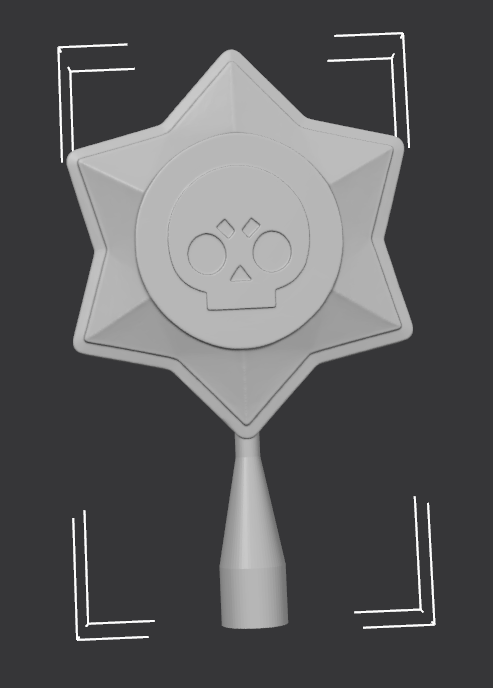 Brawl Stars logo converted to 3D model